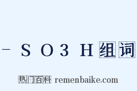 -SO3H组词是什么意思的图片